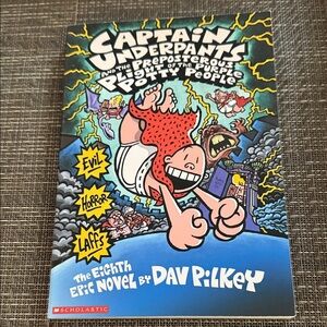 Scholastic Captain Underpants Comic with Red and Blue Cover